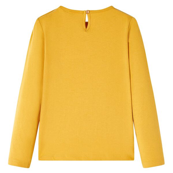 T-skjorte for barn med lange ermer oker 128