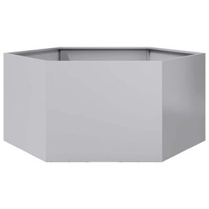 vidaXL Plantekasse sekskantet 104x90x45 cm galvanisert st&aring;l