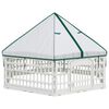 vidaXL 6-panelers hundelekeg&aring;rd 177,5 x 154,5 x 112 cm Plast Hvit