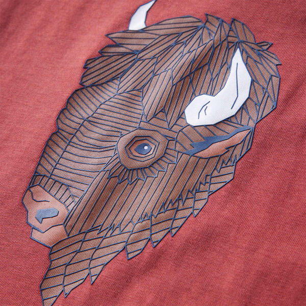 T-skjorte for barn med lange ermer brent r&oslash;d 140