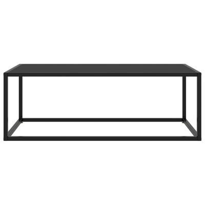 vidaXL Salongbord svart med svart glass 100x50x35 cm