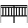 vidaXL Sengegavl svart 126x4x100 cm heltre furu