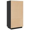 vidaXL Highboard svart 60x40x116,5 cm heltre furu