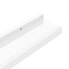 vidaXL Vegghyller 2 stk h&oslash;yglans hvit 40x9x3 cm