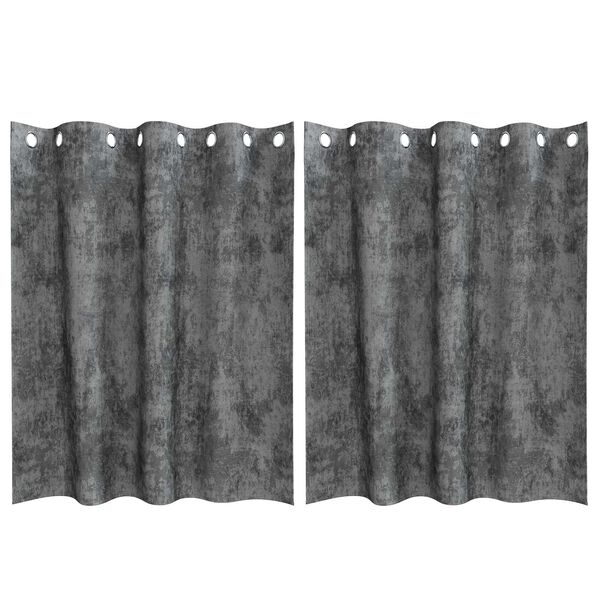 vidaXL Fløyel Gardiner med gardiner 2 pcs Grå 140 x 140 cm Fløyel