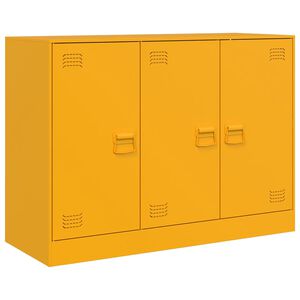 vidaXL Skjenk sennepsgul 99x39x73 cm st&aring;l