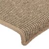 vidaXL Trappematter 15 stk 65x21x4 cm mørk beige rektangulær kant