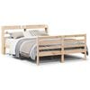 vidaXL Sengeramme med hodegavl 160x200 cm heltre furu