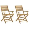vidaXL Klappstoler 2 stk. 54,5x61,5x86,5 cm heltre akasie