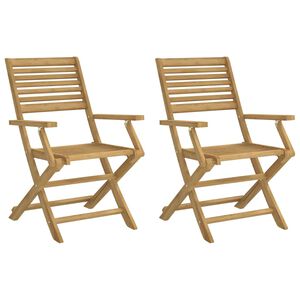 vidaXL Klappstoler 2 stk. 54,5x61,5x86,5 cm heltre akasie