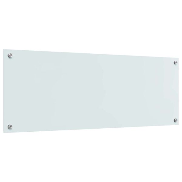 vidaXL Kj&oslash;kkenbakplate Hvit 110 x 40 cm herdet glass