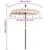 vidaXL Balinesisk Parasol Krem 185 x 185 x 260 cm