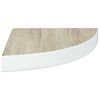 vidaXL Hj&oslash;rnehyller vegghengt 2 stk eik og hvit 25x25x3,8 cm MDF
