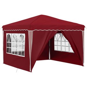 vidaXL Pop-up Festtelt 288 x 288 x 245 cm Burgunder Oxford Stoff