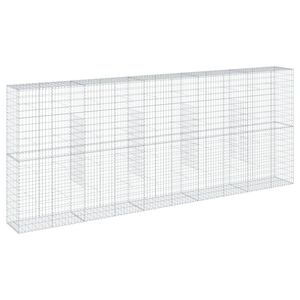 vidaXL Gabionkurv med deksel 500x50x200 cm galvanisert jern