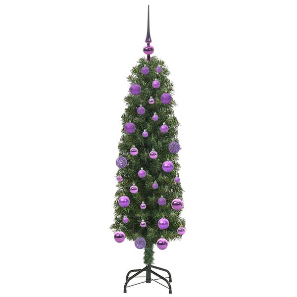 vidaXL Kunstig juletre med 150 LED gr&oslash;nn 120 cm PVC og st&aring;l og plast