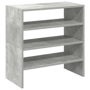 vidaXL Skostativer 2 stk stablebar betonggr&aring; 60x30x30,5 cm