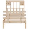 vidaXL Seng med bokhylle uten madrass 100x200 cm heltre furu