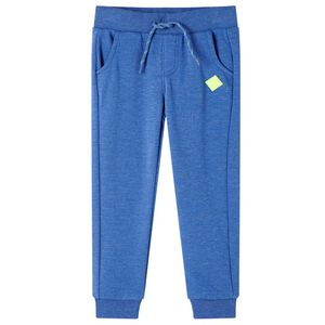 Joggebukser for barn bl&aring; melert 104