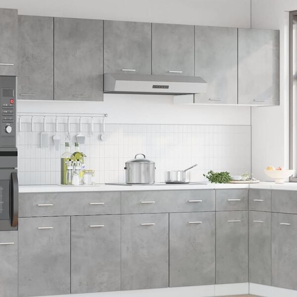 vidaXL Hengende skap "Lyon" betonggrå 80x31x60 cm sponplate