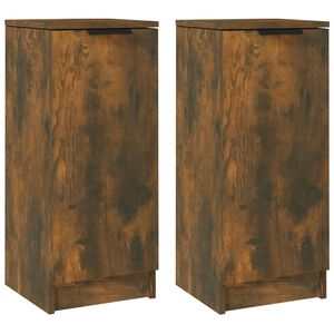 vidaXL Skjenker 2 stk r&oslash;kt eik 30x30x70 cm konstruert tre