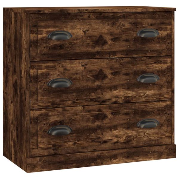 vidaXL Skjenker 3 stk r&oslash;kt eik konstruert tre