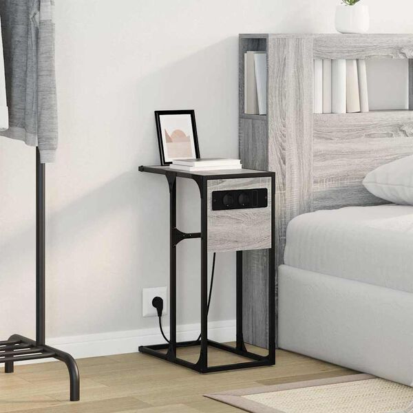 vidaXL Nattbordskap Gr&aring; Sonoma 41,5 x 26 x 60,5 cm Konstruert tre