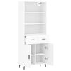 vidaXL Highboard hvit 69,5x34x180 cm konstruert tre