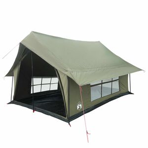 vidaXL Hyttetelt Army gr&oslash;nn 340 x 246 x 210 cm Syntetisk bomull