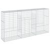 vidaXL Gabionkurv med deksel 300x50x150 cm galvanisert jern
