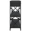 vidaXL Konsollbord svart 100x28x75 cm konstruert tre