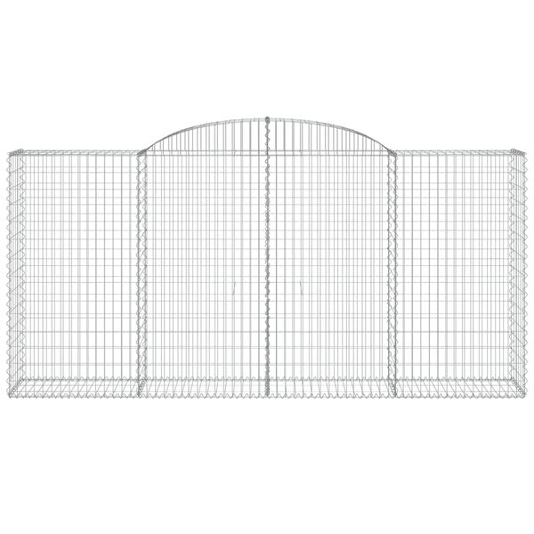 vidaXL Gabionkurver buede 11 stk 300x50x140/160 cm galvanisert jern
