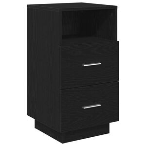 vidaXL Nattbord med 2 skuffer svart 36x36x68 cm