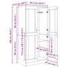 vidaXL Garderobeskap Svart Eik 82,5 x 51,5 x 180 cm Konstruert tre