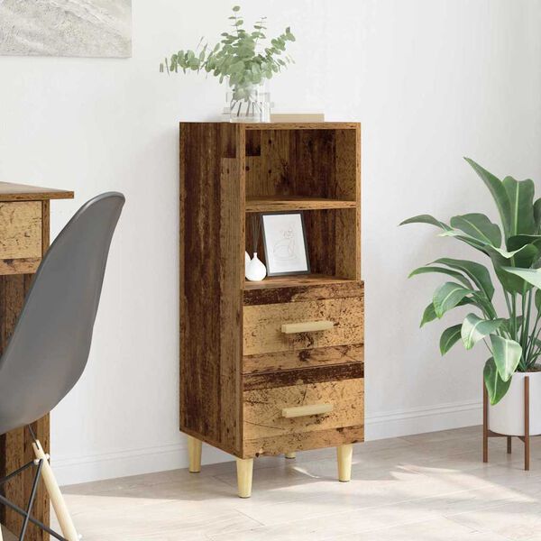 vidaXL Serviesskap Gammelt tre 34 x 34,5 x 90 cm Konstruert tre