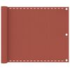 vidaXL Balkongskjerm terrakotta 75x400 cm HDPE