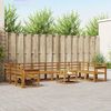 vidaXL Utend&oslash;rs sofa-sett 11 pcs Naturlig Solid akasietre