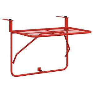 vidaXL Balkongbord r&oslash;d 60x40 cm st&aring;l
