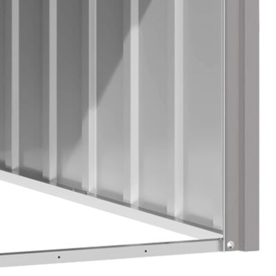 vidaXL Hundehus grå 116,5x103x81,5 cm galvanisert stål