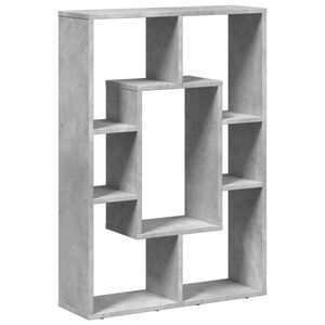 vidaXL Bokhylle betonggr&aring; 63x20x90 cm konstruert tre