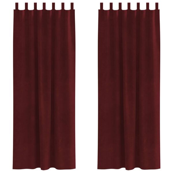 vidaXL Blendingsgardiner 2 pcs Vinr&oslash;d 140 x 225 cm Fl&oslash;yel