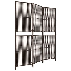 vidaXL Romdeler 3 paneler brun polyrotting