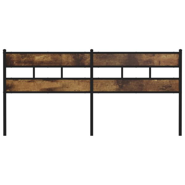 vidaXL Utskiftbar sengegavl r&oslash;kt eik 180 cm jern og konstruert tre
