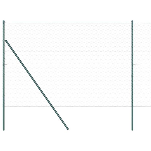 vidaXL Gjerdep&aring;le gr&oslash;nn 100 x 1,5 m (50 mm maske) St&aring;l og PVC