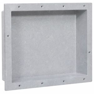 vidaXL Veggnisje til dusj matt gr&aring; 41x51x10 cm