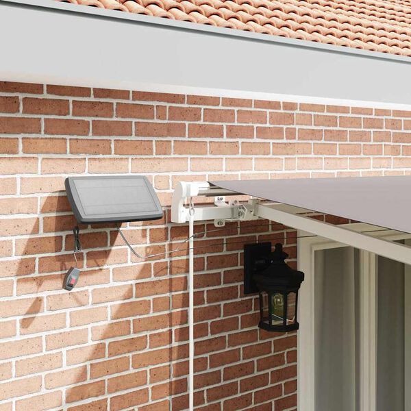 vidaXL Innvendbar Markise Lysegr&aring; 500 &times; 300 cm Stoff og st&aring;l