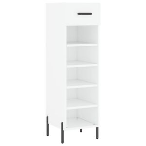vidaXL Skohylle hvit 30x35x105 cm konstruert tre
