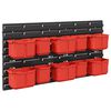vidaXL Containerstativ Svart og R&oslash;d 77,5 x 2 x 39 cm PP