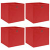 vidaXL Oppbevaringsbokser 4 stk r&oslash;d 32x32x32 cm stoff