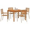 vidaXL Hage Spisegruppe 5 pcs Beige Poly rattan